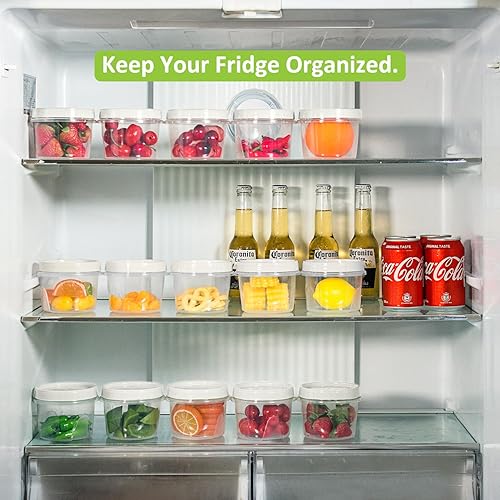 Miniatura 2 de Recipientes con tapa de rosca para alimentos de 16 onzas, paquete de 15, recipientes de almacenamiento de 2 tazas con tapa, contenedores