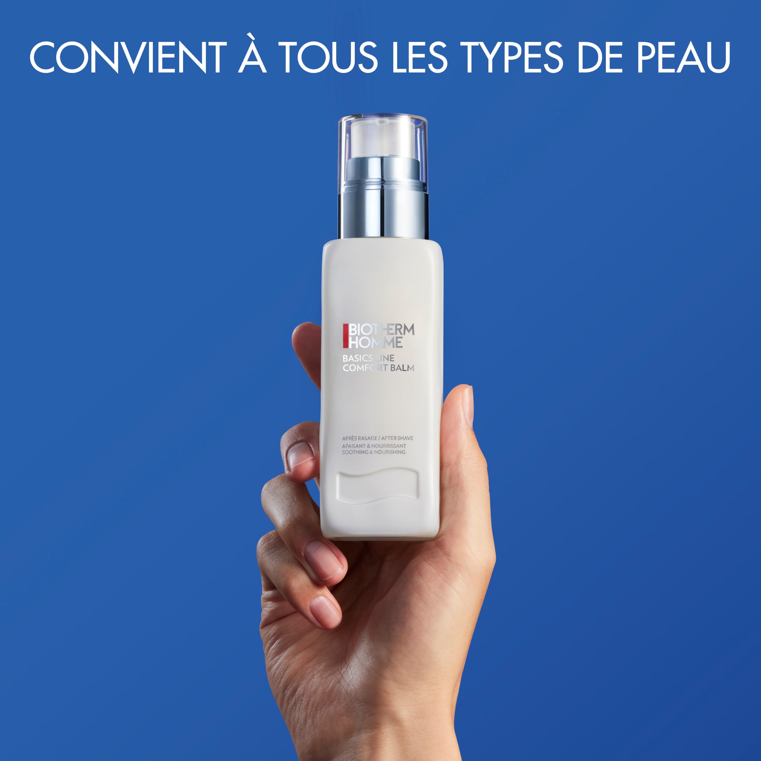 Biotherm Homme, Basics Line Baume Ultra Confort Homme, Après-Rasage Apaisant et Nourrissant, Calme les Irritations et les Brûlures du Rasage, Enrichi en Biotech Plankton, Tous Types de Peaux, 75 ml