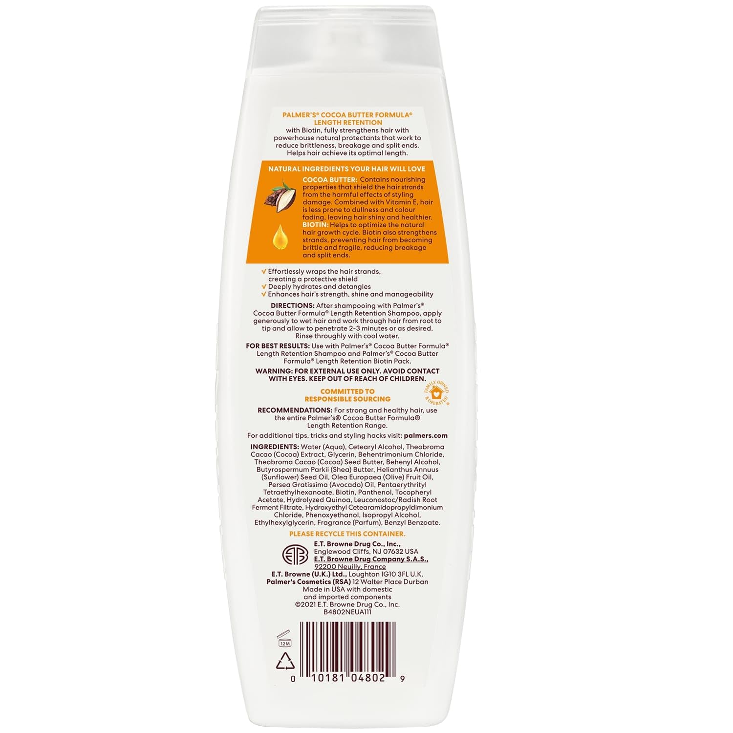 Palmer’s Cocoa Butter & Biotin Conditioner for Length Retention, Strengthening& Enhanced Shine – 400ml