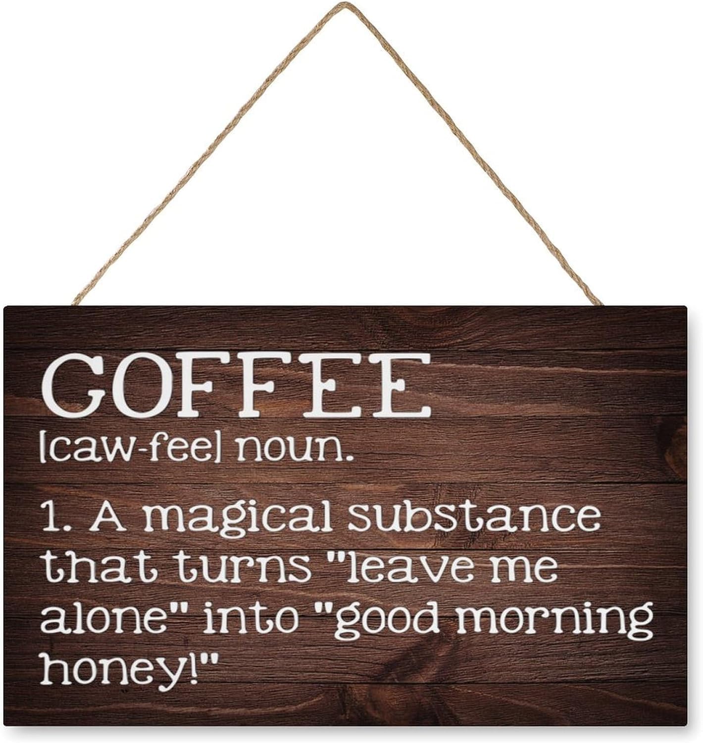 Wooden Decor Signs Coffee Quote Definition Funny Wooden Wall Decor Inspirational Home Farmhouse Kitchen Cafe Decoration 8x12 Inch