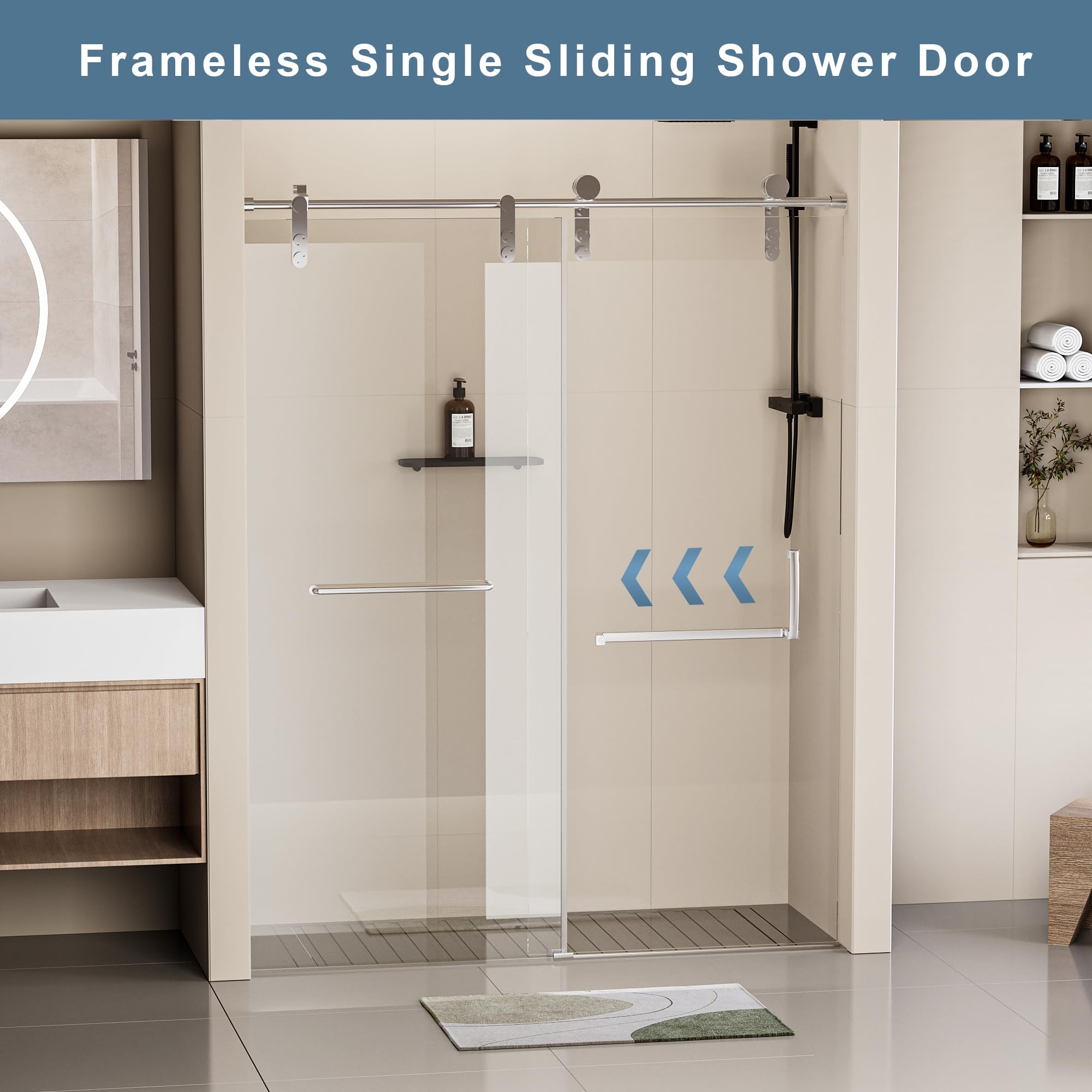 Snapklik.com : NicBex Frameless Shower Door Shower Sliding Door ...