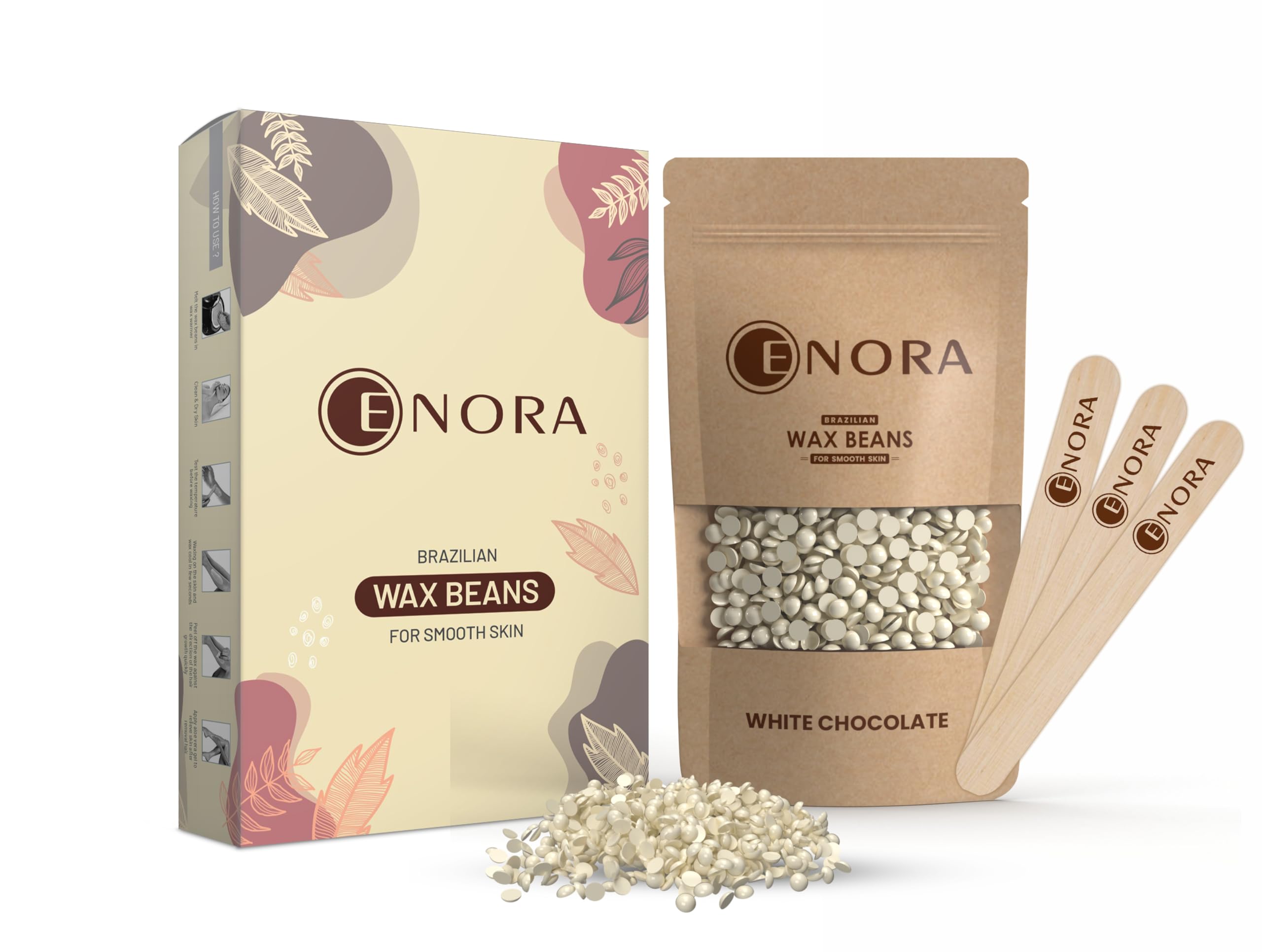 ENORA White Chocolate Hard Beans Depilatory Stripless Wax | Used For Upper Lips, Arms, Legs, Full Body (50 GRAM, WHITE CHOCOLATE) (B0B431DVT1) Amazon Price History, Amazon Price Tracker