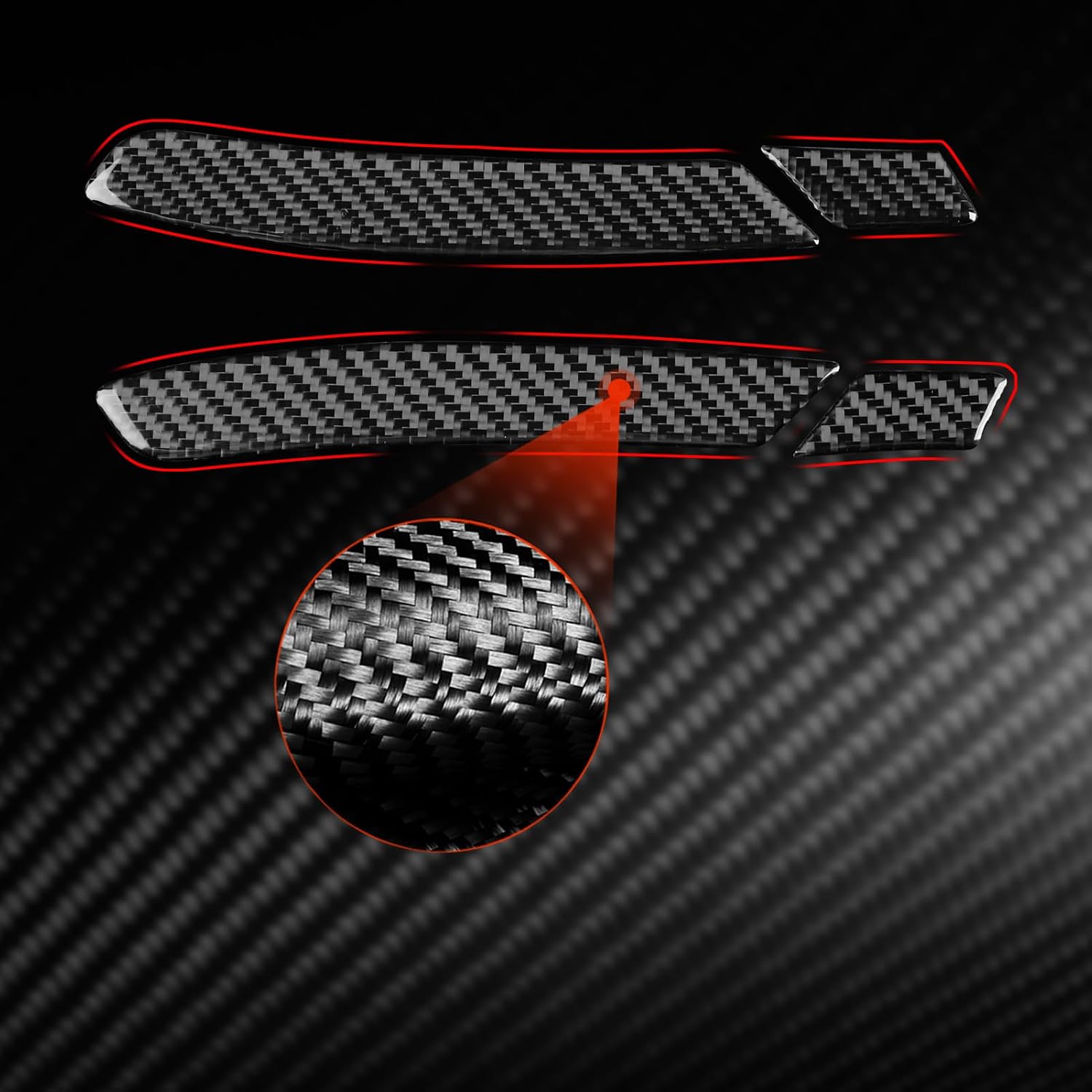 Real Carbon Fiber Compatible with Mercedes Benz GLE 350 450 450e 580 53 63 S AMG/GLS 450 580 63 AMG 2020-2026 Accessories Car Door Groove Inner Frame Cover Interior Trim Decal Black 4PCs