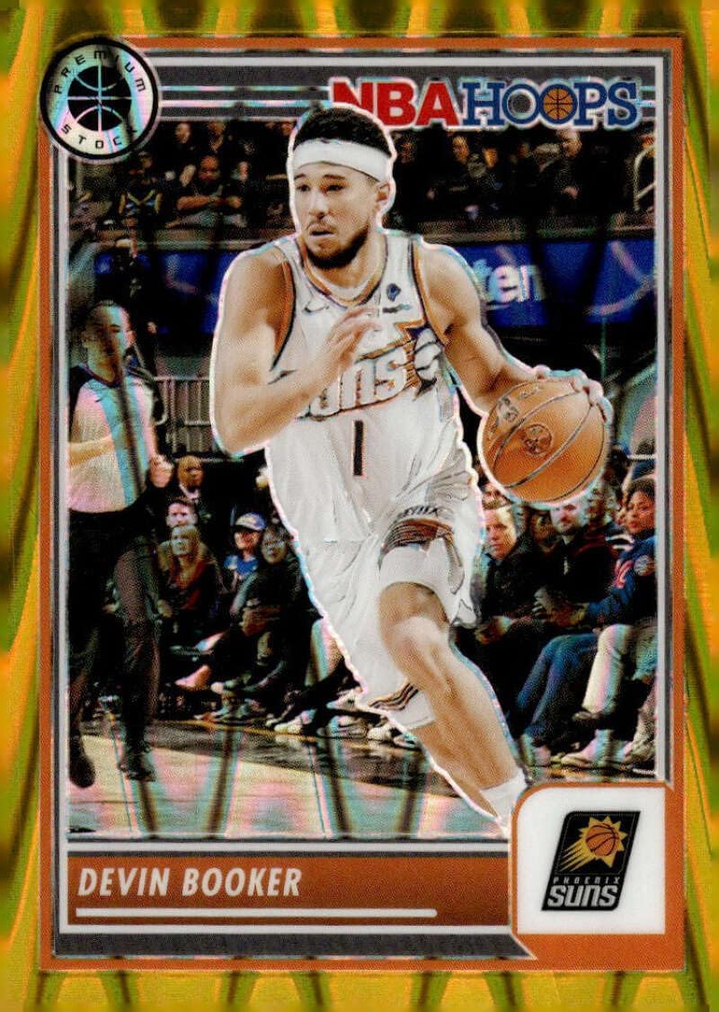 DEVIN BOOKER 2023-24 Hoops Premium Stock Collection /10 Gold Seismic Prizm #96 Suns NM-MT Basketball
