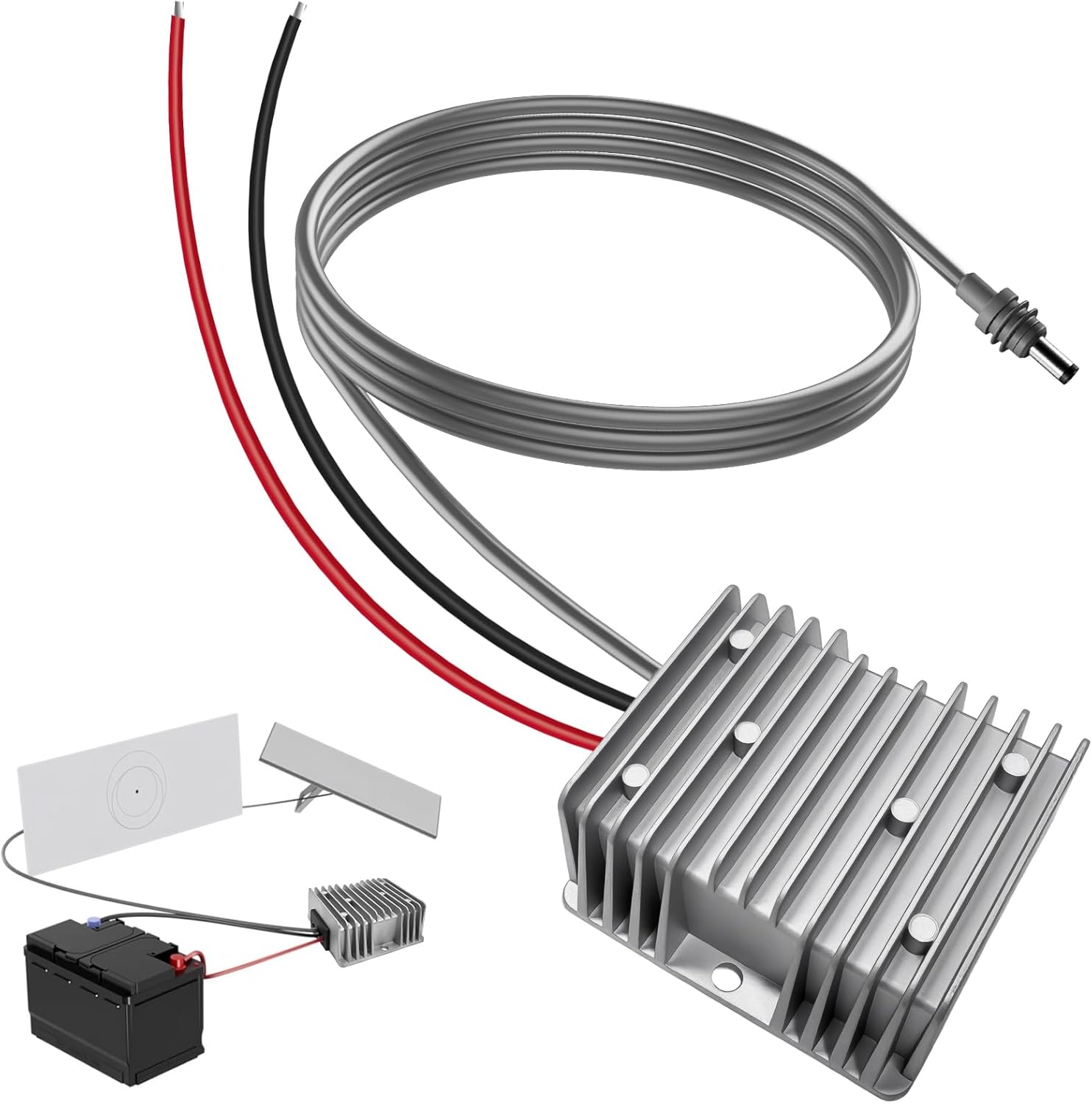 DC 12V/24V to 57V 4.5A Power Cord Converter for Starlink Gen 3 Router Power Supply Accessories 12V Adapter 10V to 30V Input DC Step Up Converter Power Adapter with Male Plug Cable for Truck RV Marine