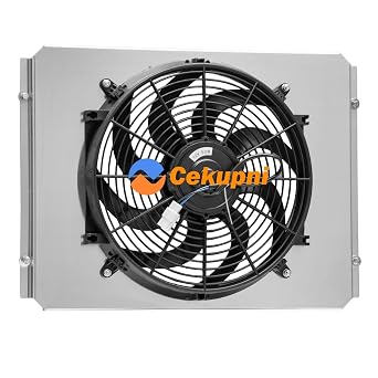 Aluminum Shroud Electric Fan Compatible with 1955-1957 Chevy Bel Air Nomad 4.3/4.6L V8 1955 1956 1957 55 56 57