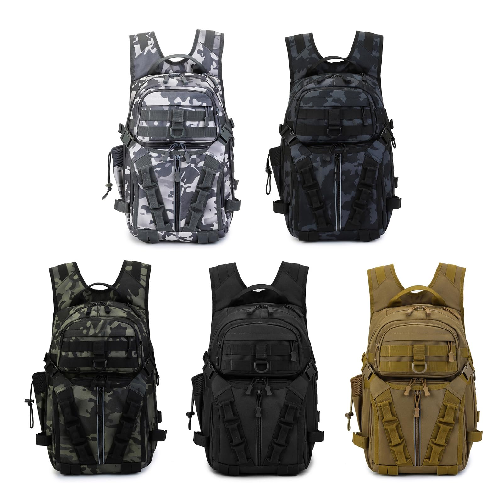 Angelrucksack mit großer Kapazität, Taktische Camping Reise Schultertasche für Outdoor Camping und Wanderausrüstung