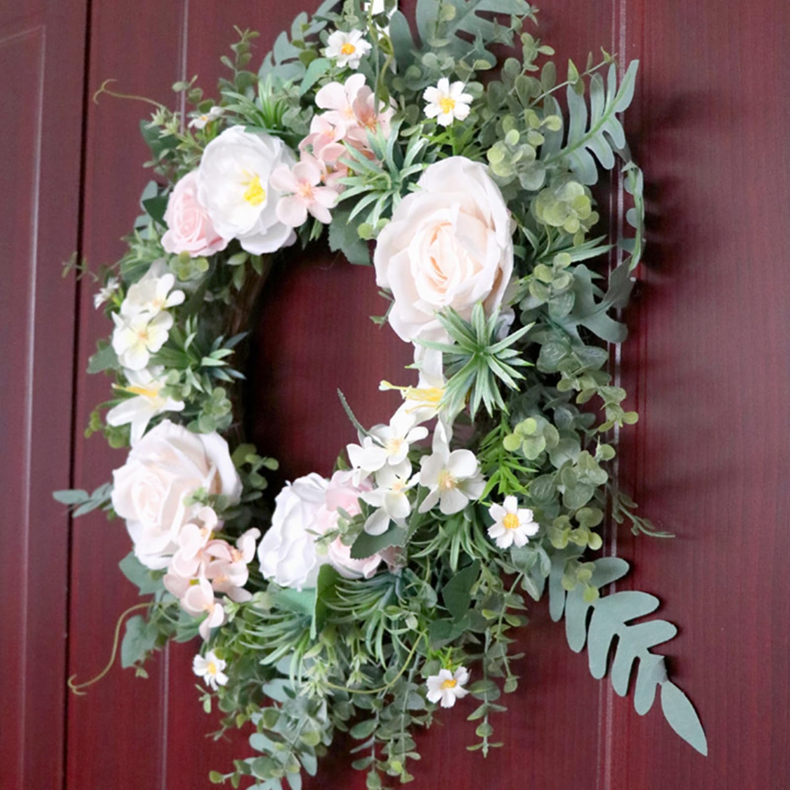 Amazon.co.jp: ローズスプリングリース玄関ドア用手作りフローラル