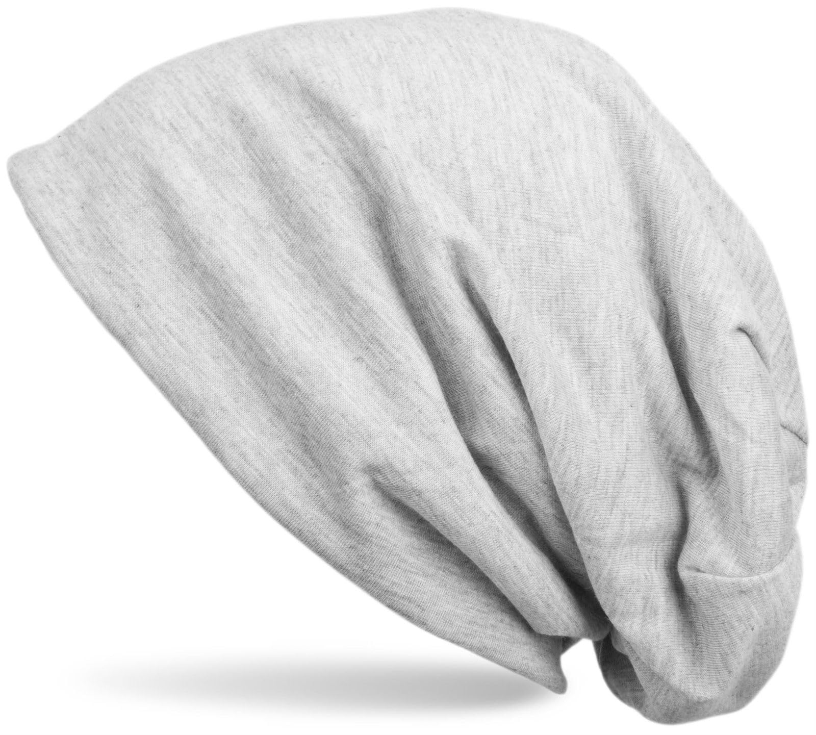 Stylebreaker Women's Light Grey Flecked Classic Beanie Hat, Summer, Light, Unisex 04024018, Colour:mottled Light Grey