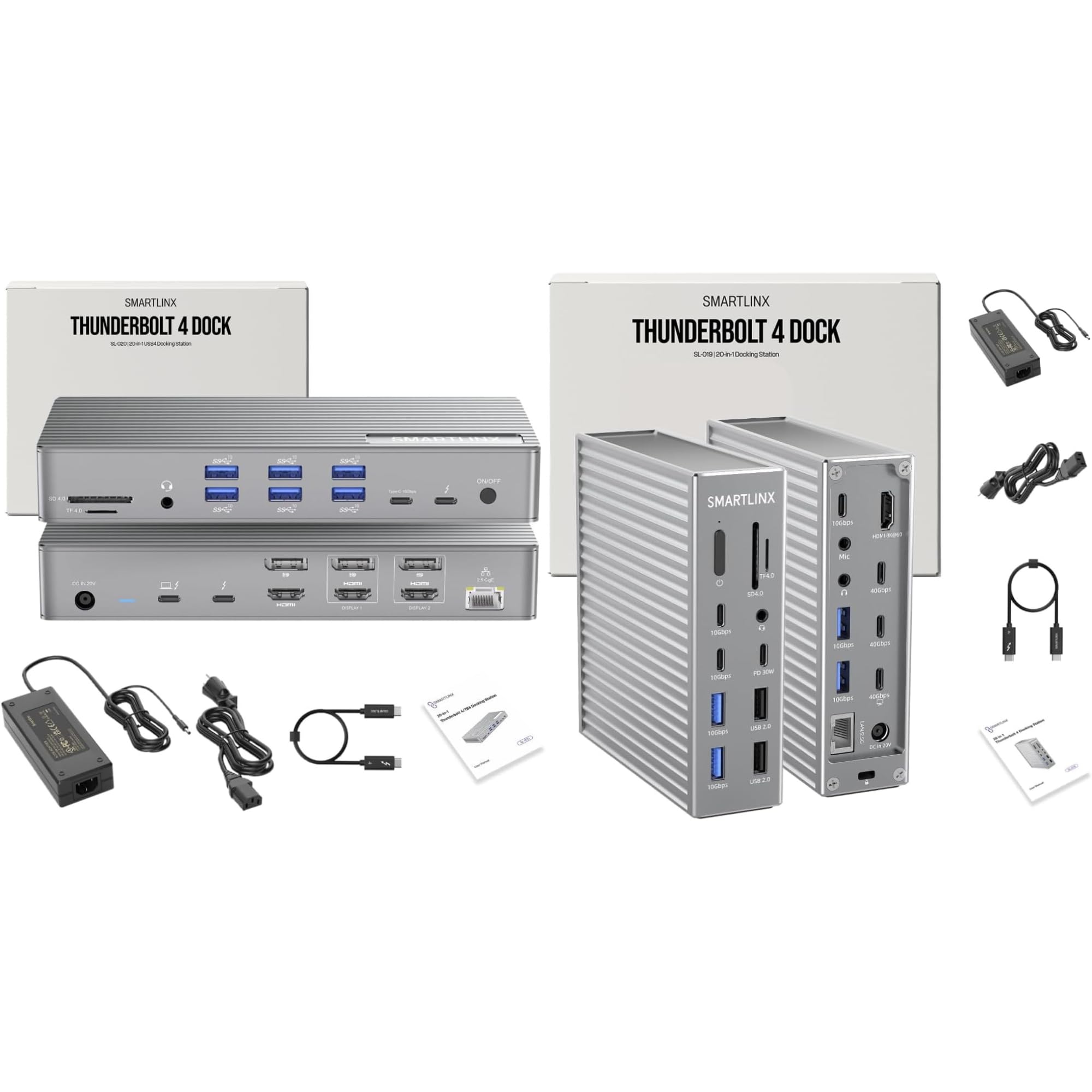 Amazon.com: Thunderbolt 4 Docking Station Bundle - Dual 20-Port