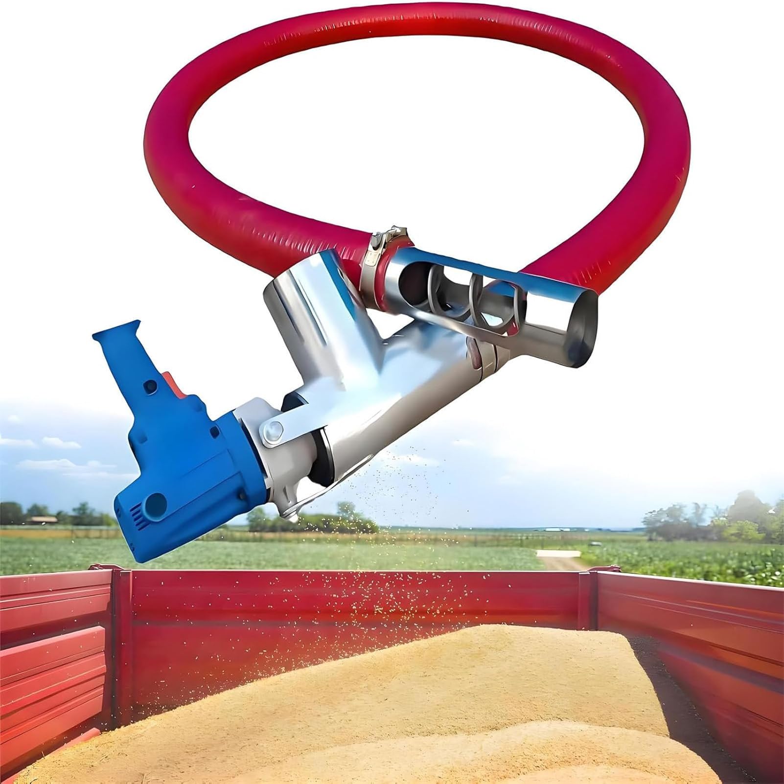 Attrezzatura Portatile per Il Trasferimento di Polveri, Aspiratore di Cereali da 1500 W, Trasferisce in Modo Efficiente Cemento, Sabbia, Polvere, Pellet 2m/79inHose