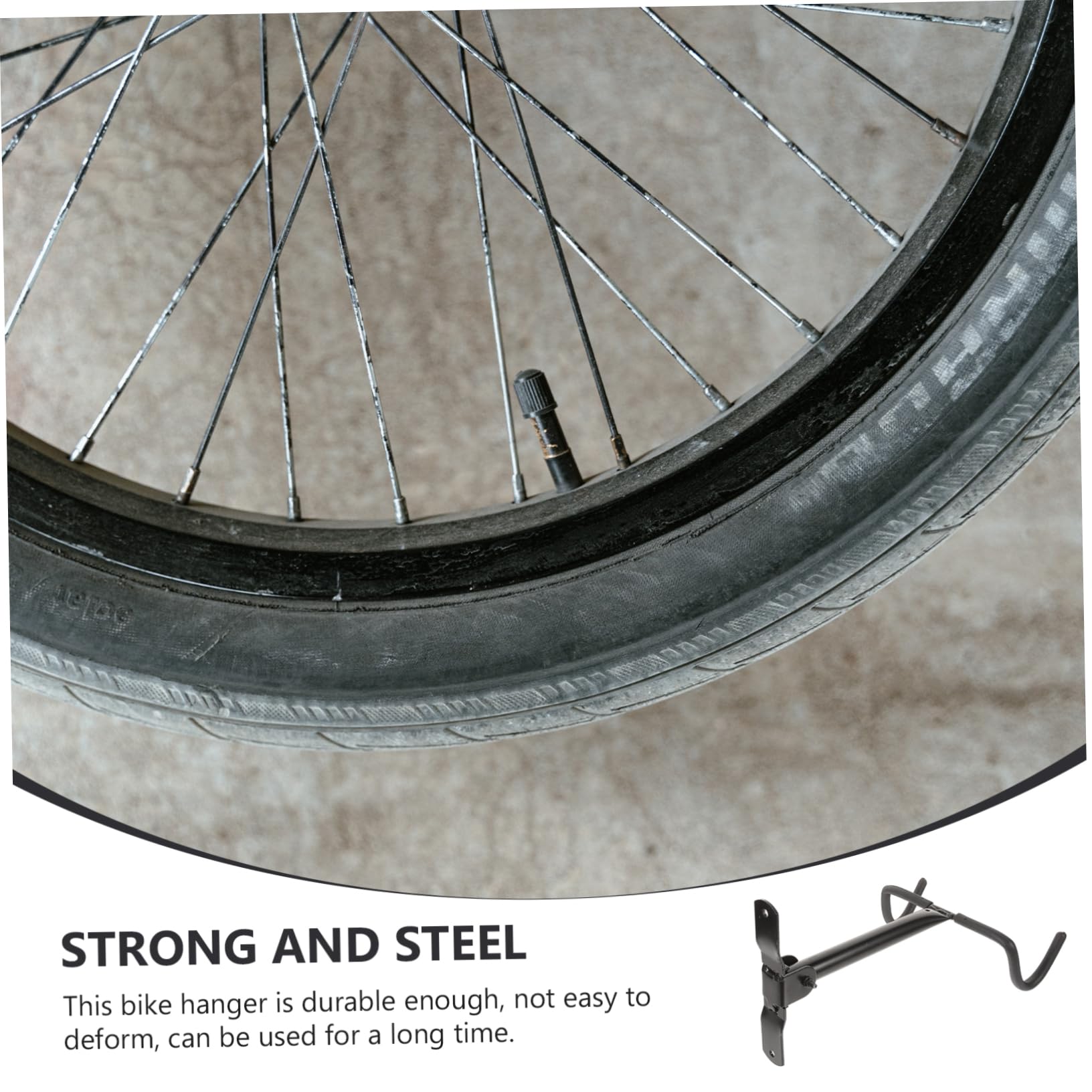 Soporte de Pared para Bicicleta Acolchado de Acero para Uso en Hogar y Trastero Sistema de Fijación Incluido