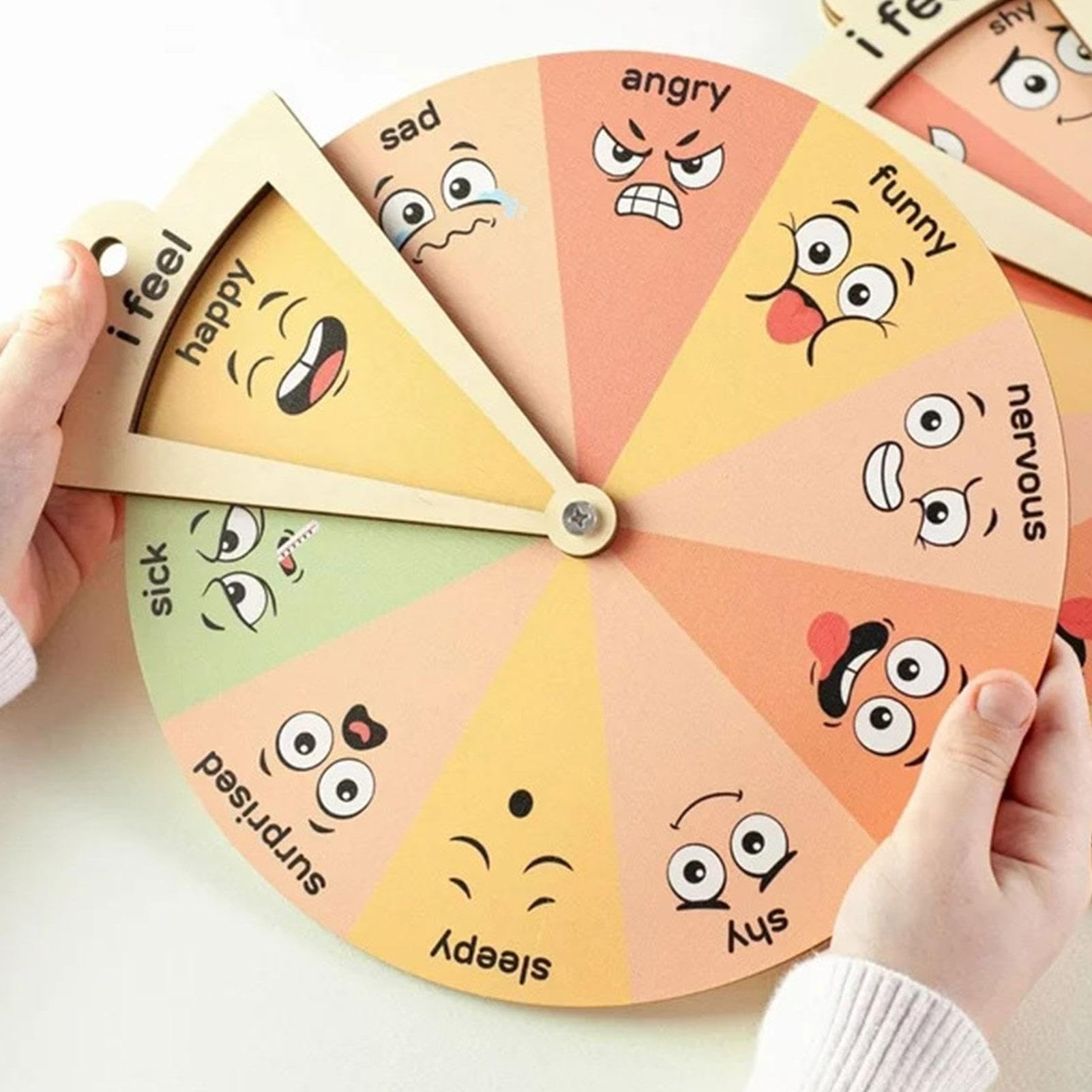 Emotiediagram - emotioneel wiel van hout | geestelijke gezondheid