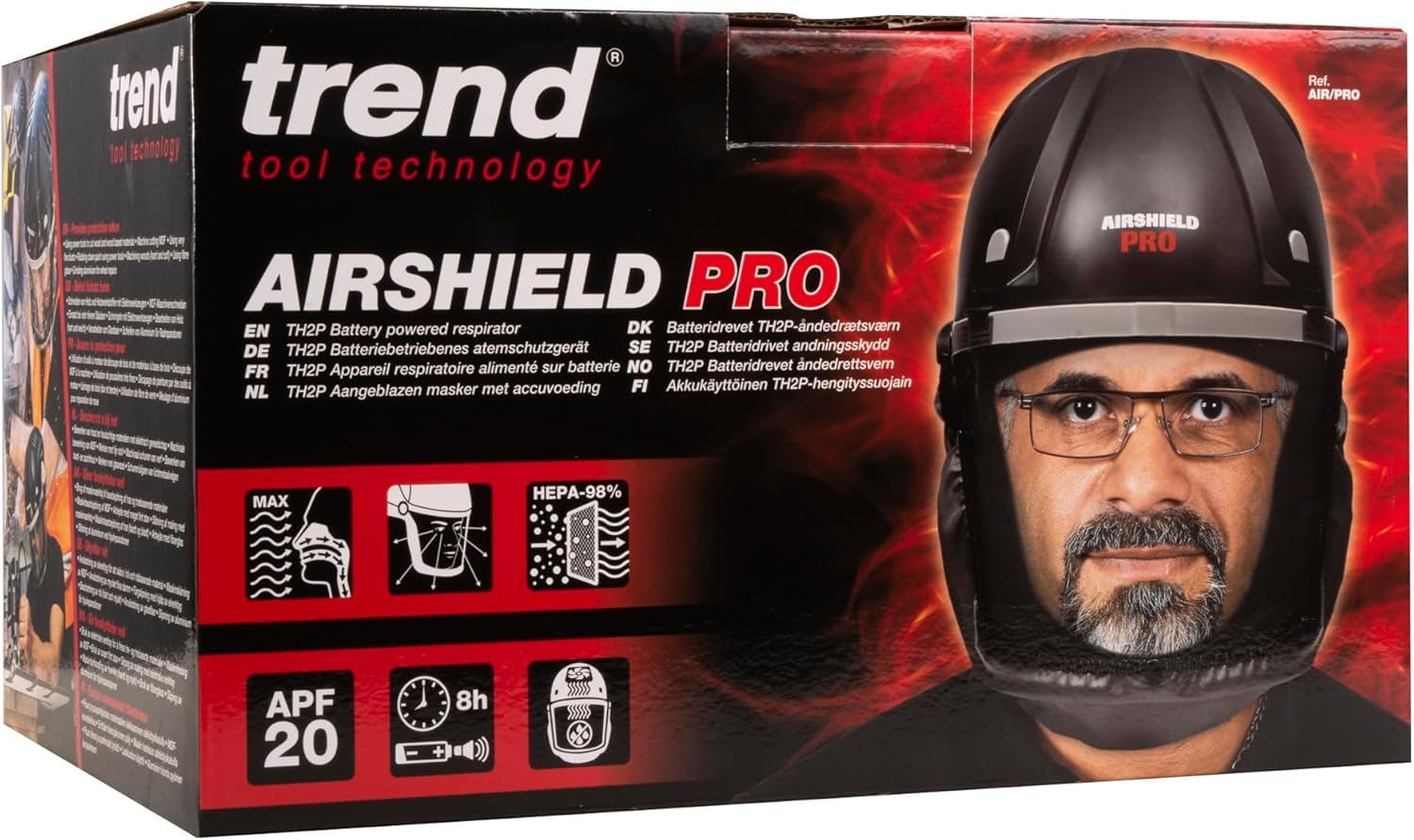 TREND Airshield Pro Masque facial et respiratoire pour le travail du bois