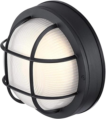 Miniatura 4 de Westinghouse 6114000 Lámpara de pared LED regulable tradicional de una sola luz, acabado negro texturizado, cristal blanco