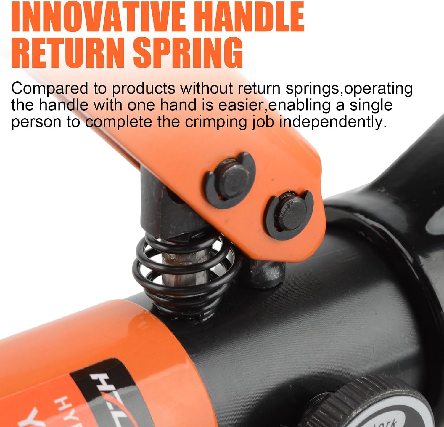 HZLZRZ Hydraulic Crimping Tool and Battery Cable Crimper Tool, Cable Cutter(2/0), Wire Crimping Tool Battery Range 12AWG-2/0AWG, 9 Pairs Of Dies For Electrical Terminal Wire Tool Kit