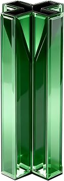 SHYFOY Green Mirrored Vase for St Patricks Day Decorations - 12 Inch Tall Decorative Glass Flower Vases for Home Living Room Table Kitchen Fireplace Decor - Cant Hold Water
