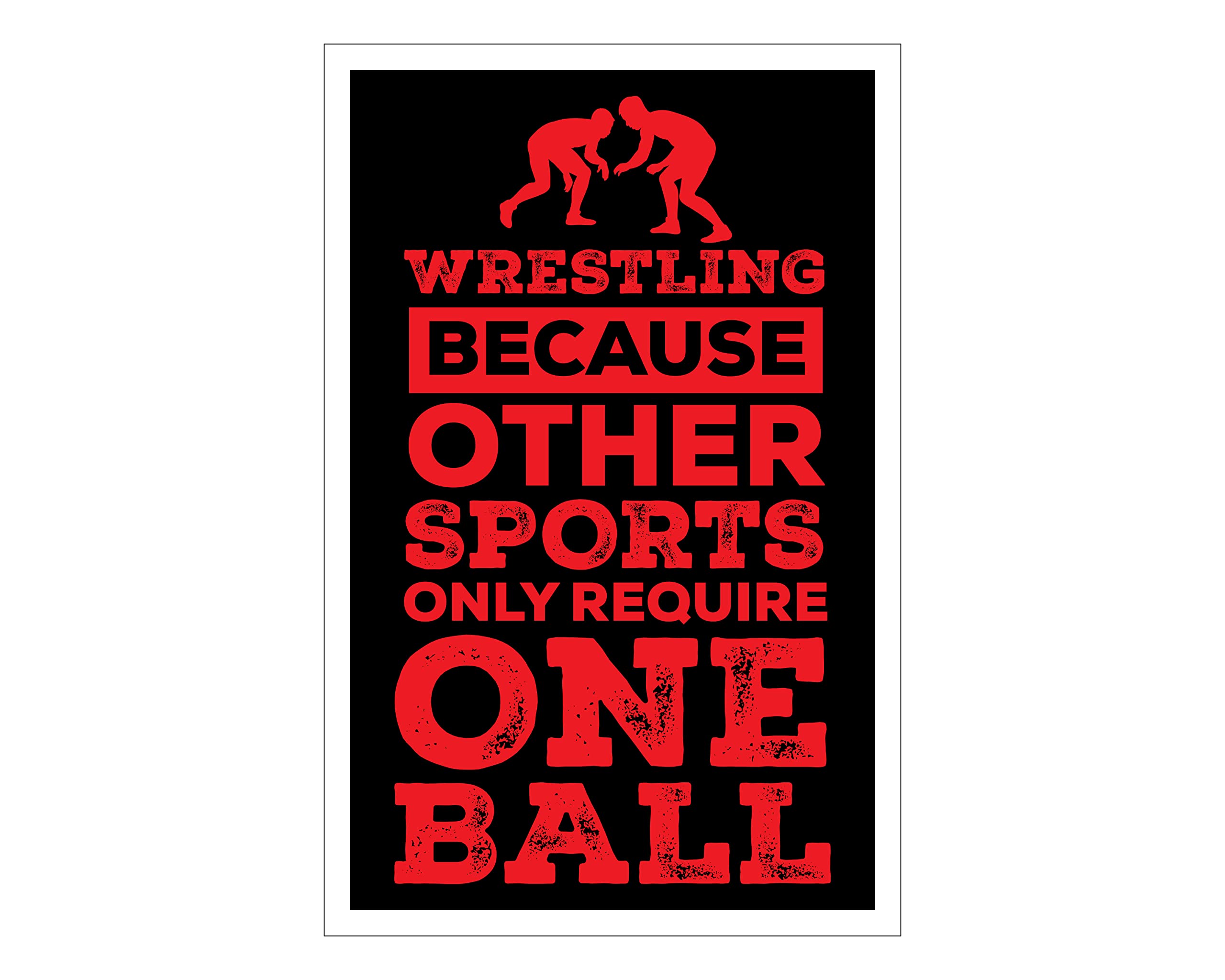 Poster Motivazionale Wrestling One Ball 28x43 Cm | Stampa Sportiva Per Camera Da Letto