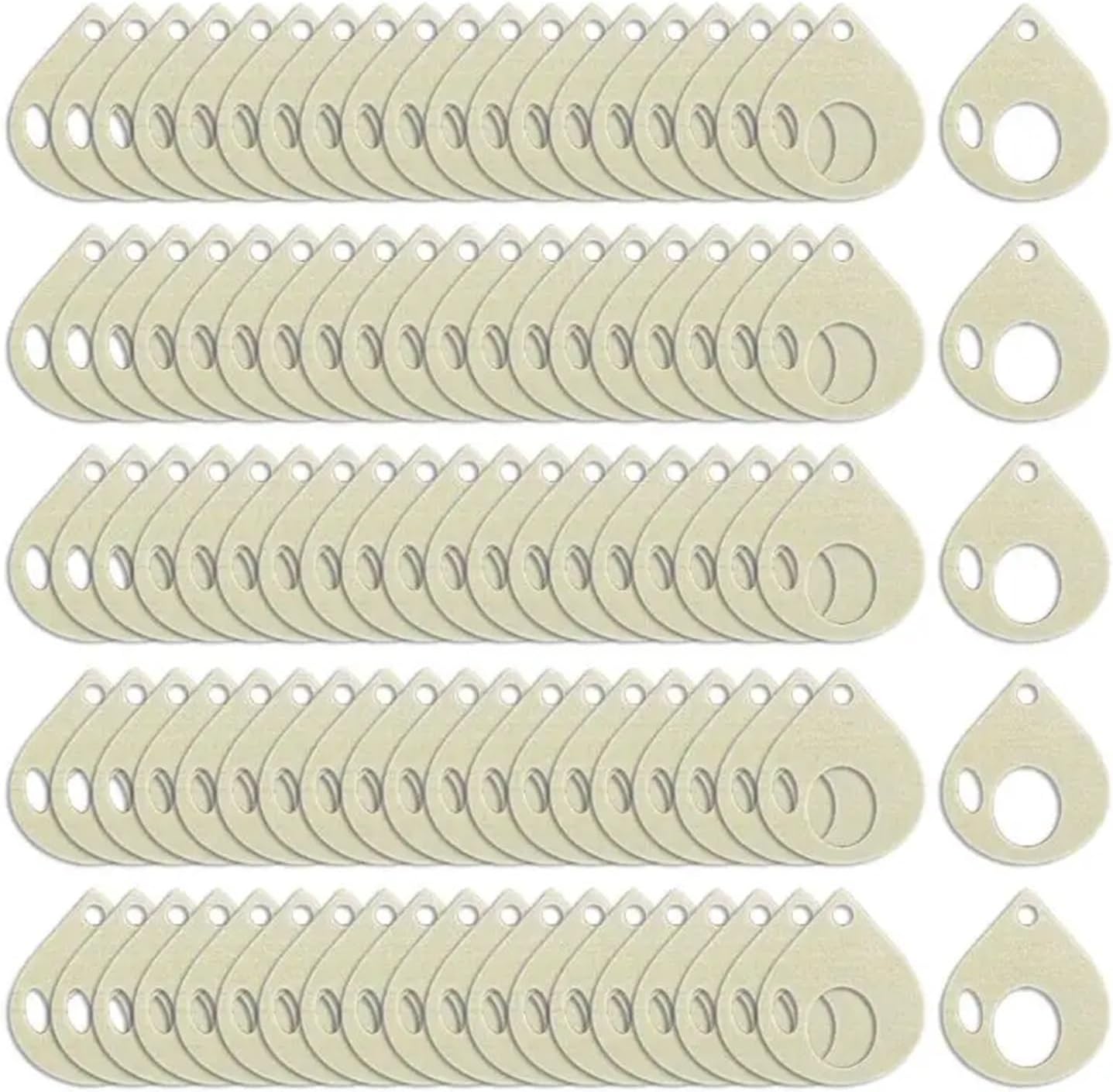 6XDD 100 Pcs Wooden Floss Drops Embroidery Floss Storage Thread Organizers(Model B)