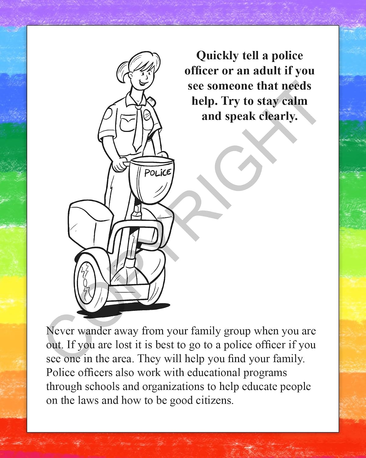 ZOCO – Police Coloring Books for Kids (25 Bulk Pack, With Crayons) – Games, Puzzles, Activities – Officer Handouts for Kids