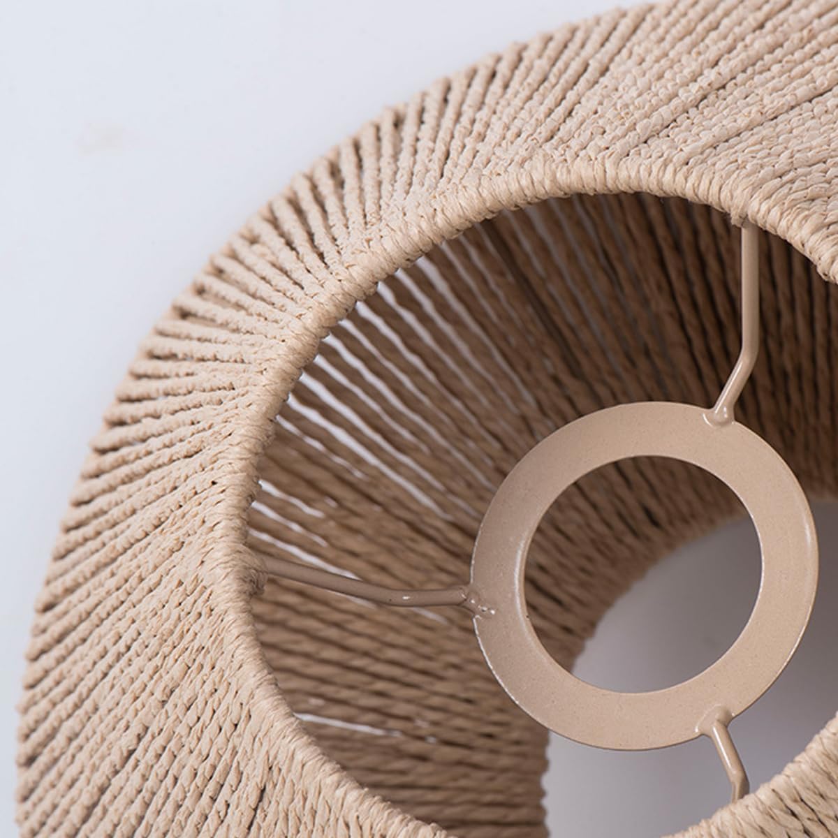 Handmade Pastoral Style Rattan Lampshade, Creative Hollow Weave Design, for Living Room, Restaurant, Coffee Shop, or Study Room – 7.67x5.9x2.95/11.8x7.48x4.33 Inch