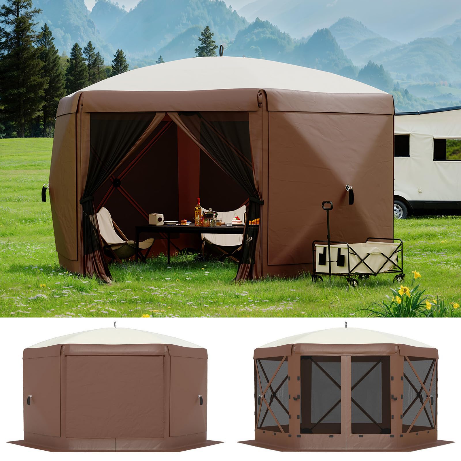 Photo 1 of Garvee 13ft 6-Sided Pop-Up Gazebo
