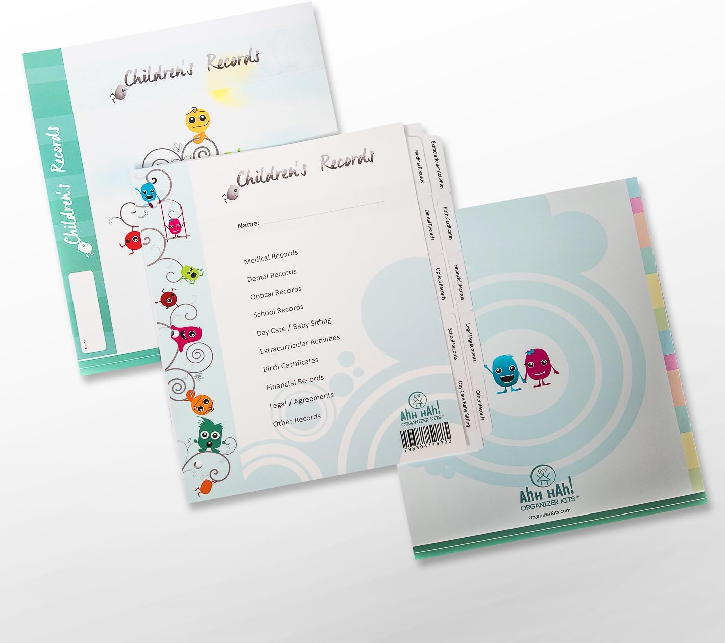 Ahh Hah!子供記録用オーガナイザーキット:3リングバインダー用