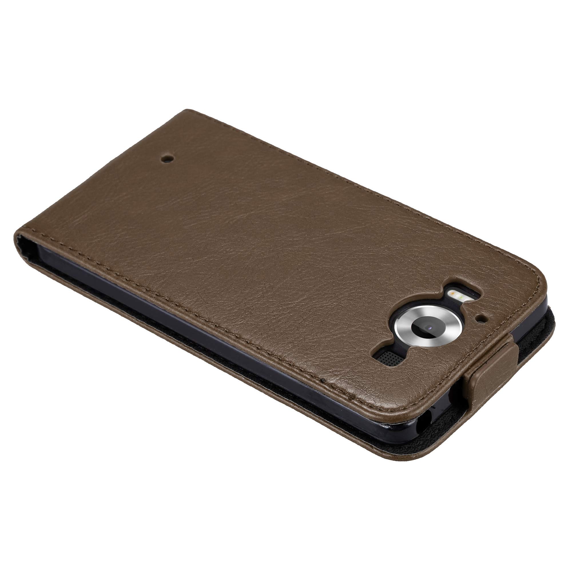 Cadorabo - Custodia Compatibile Con Nokia Lumia 950 Xl In Bruno Caffè