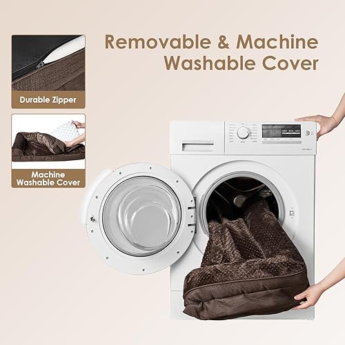 Miniatura 7 de EHEYCIGA Cama ortopédica de espuma viscoelástica para perros de tamaño XL, cama ortopédica extragrande con funda extraíble lavable, sofá cama XL