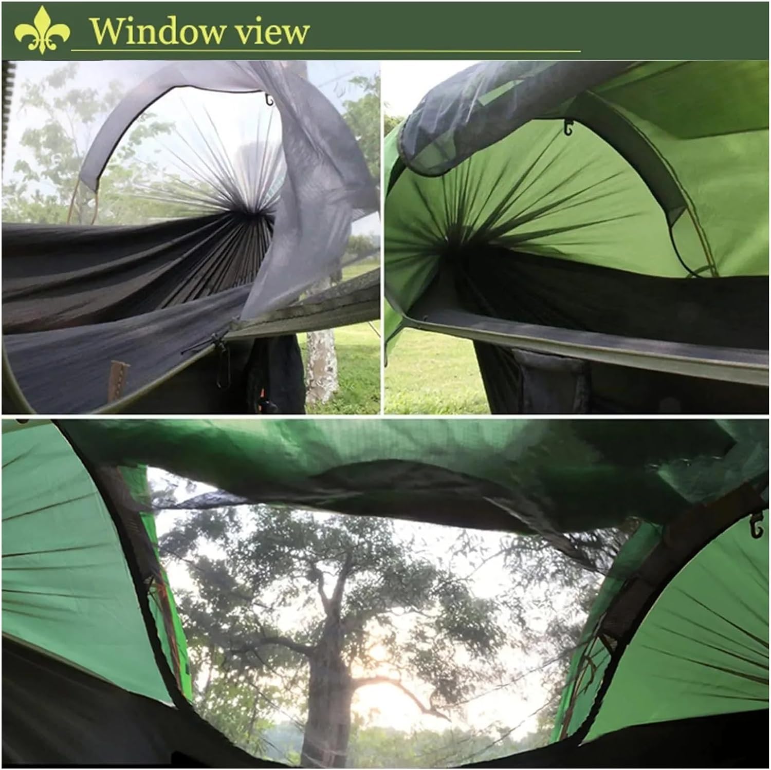 Traveller Hammock Rainproof Cloth for 270cm, Sun Protection Canopy with Straps(Green)