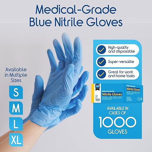 Miniatura 2 de Inspire Nitrile Exam Gloves  The Original Quality Stretch Nitrile Light Blue  4.5 Gloves Disposable Latex Free Medical EMT