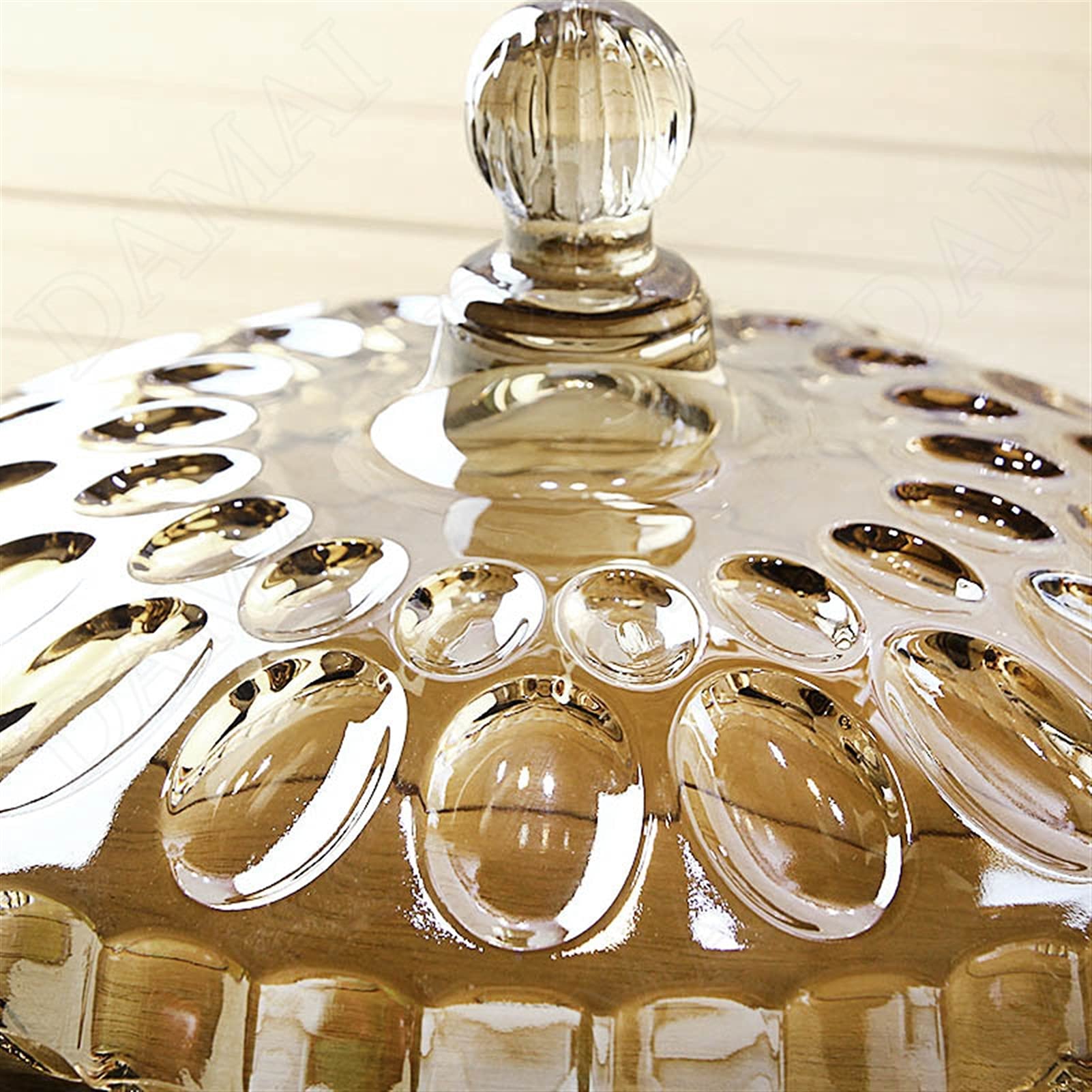 Botes para Alimentos Tarjetas de cristal de cristal con forma de tuerca de tierras Caramelo Tarro de caramelo Tanques de galletas Pote de azúcar Mesa de centro de mesa de escritorio Bandeja de frutas
