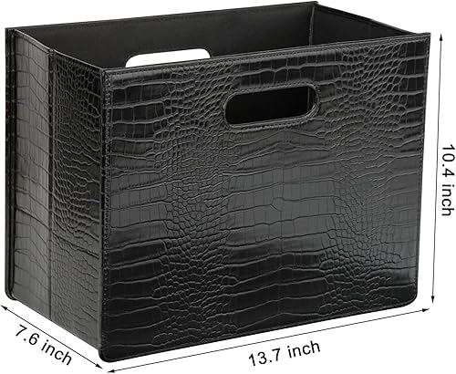 Miniatura 2 de HofferRuffer Soporte para cesta de revista, estante plegable para revistas, organizador de archivos de documentos, carpeta de archivos, organizador