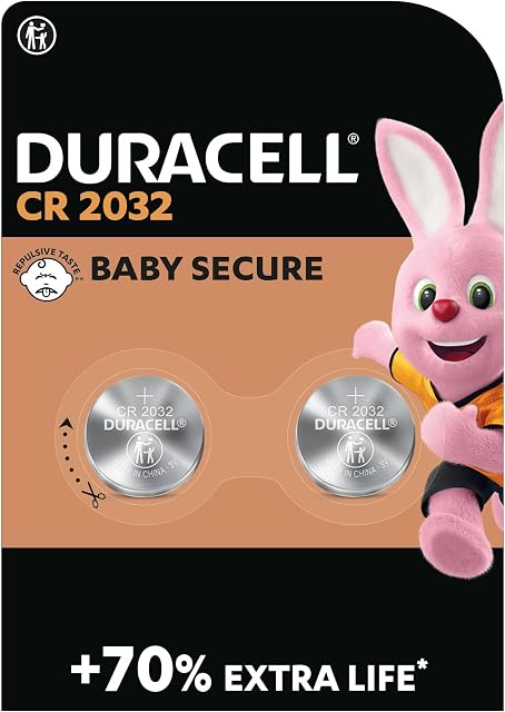 Duracell bateria Litowa pastylkowa 2032 3V (DL2032/CR2032) przeznaczona do stosowania w kluczach zbliżeniowych, wagach, urządzeniach w formie opasek na rękę i urządzeniach medycznych, 2 szt.