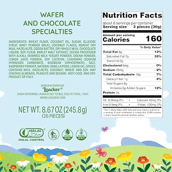 Loacker Spring Gift Box Wafer & Chocolate Specialties, Individually Wrapped