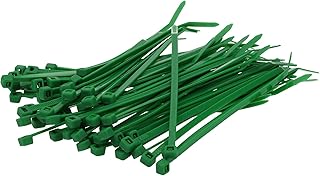 Kalitec - Bridas para cables (100 unidades, color verde, 200 mm x 4,5 mm, resistentes a los rayos UV), color verde