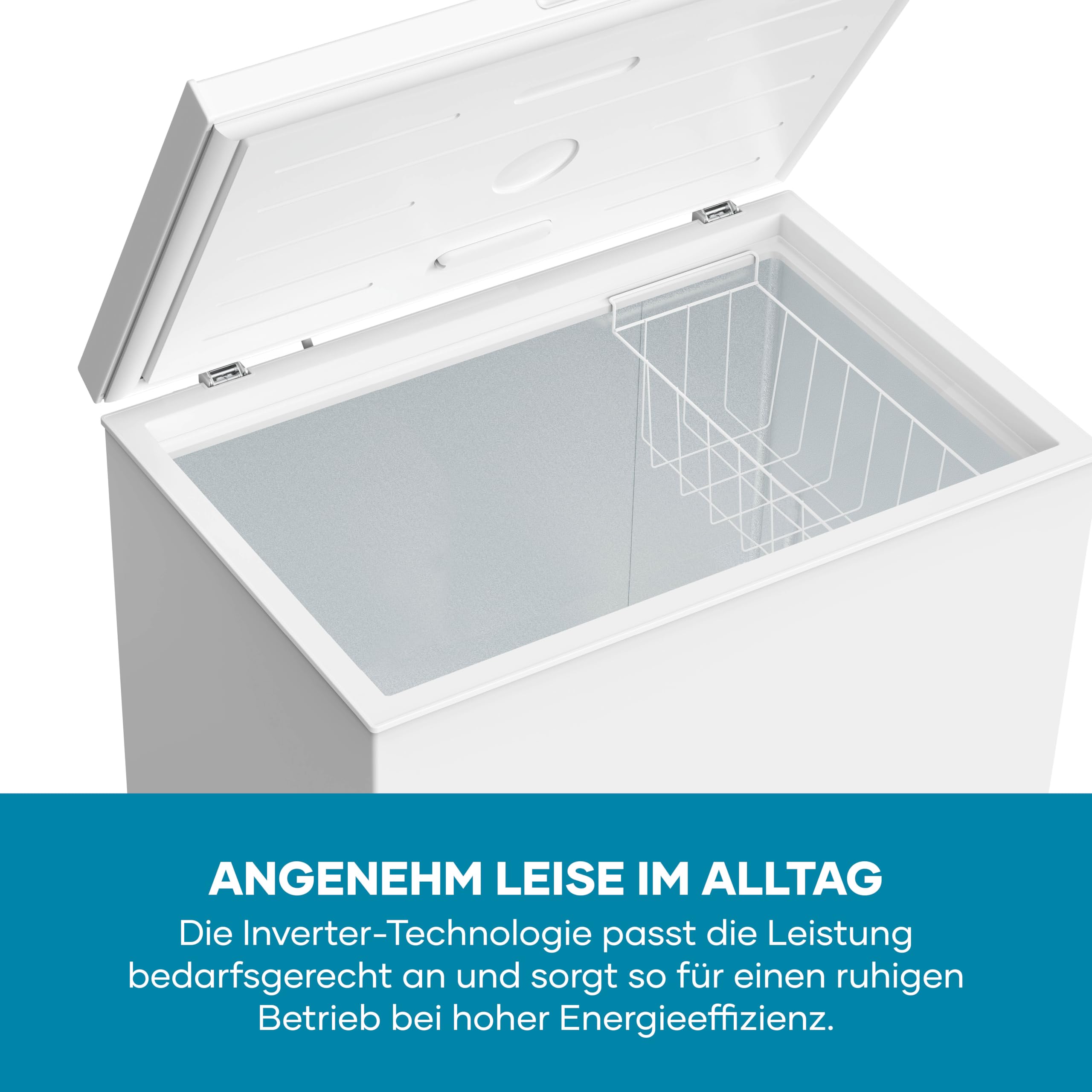 Severin Gefriertruhe, 200L, 4-Sterne-Gefrieren, -24°C, Inverter, 39 dB | Geringe Lautstärke, Freistehend, Energieeffizienzklasse C, Inverter, 32 kg, 98,0 x 54,6 x 82,5 cm, freezer, weiß, 8849