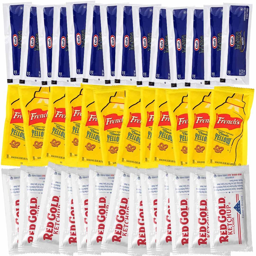 Individual Condiment Packets Variety Pack 150Count 50