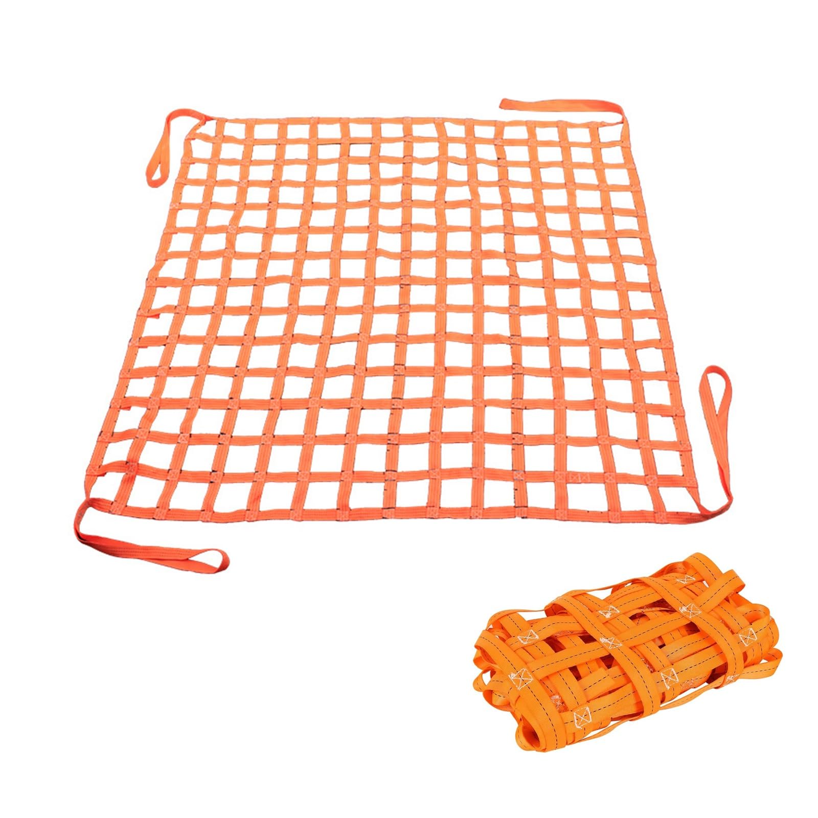 WQPMNYG Heavy Duty Cargo Lifting Net, Polyester Sling Hoisting Net, Rigging Strap for Construction and Moving