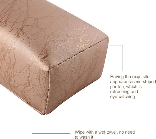 Miniatura 5 de Reposabrazos de uñas para uñas acrílicas, almohada de descanso de manos para arte de uñas, cojín de esponja suave de cuero a rayas, soporte para