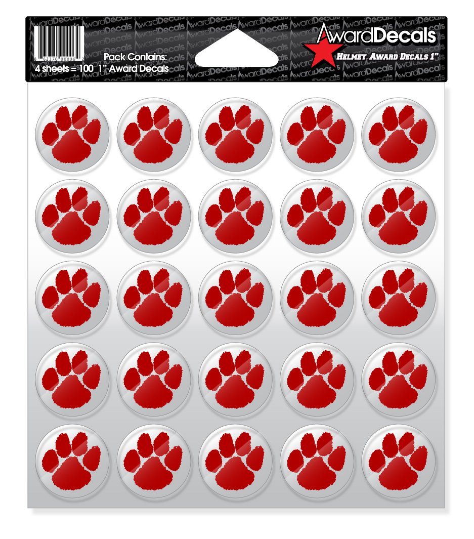 Award décalcomanies Paw stickers transparents de 1 pouce pour tableau