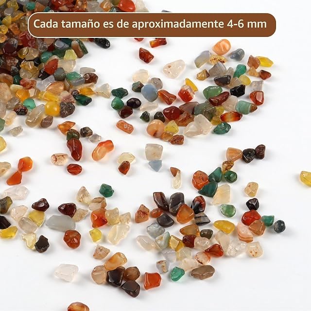 Foto 2 de 7 de GIUSOBG 200g Piedras Decorativas 4-6mm Piedras de Vidrio Vistoso