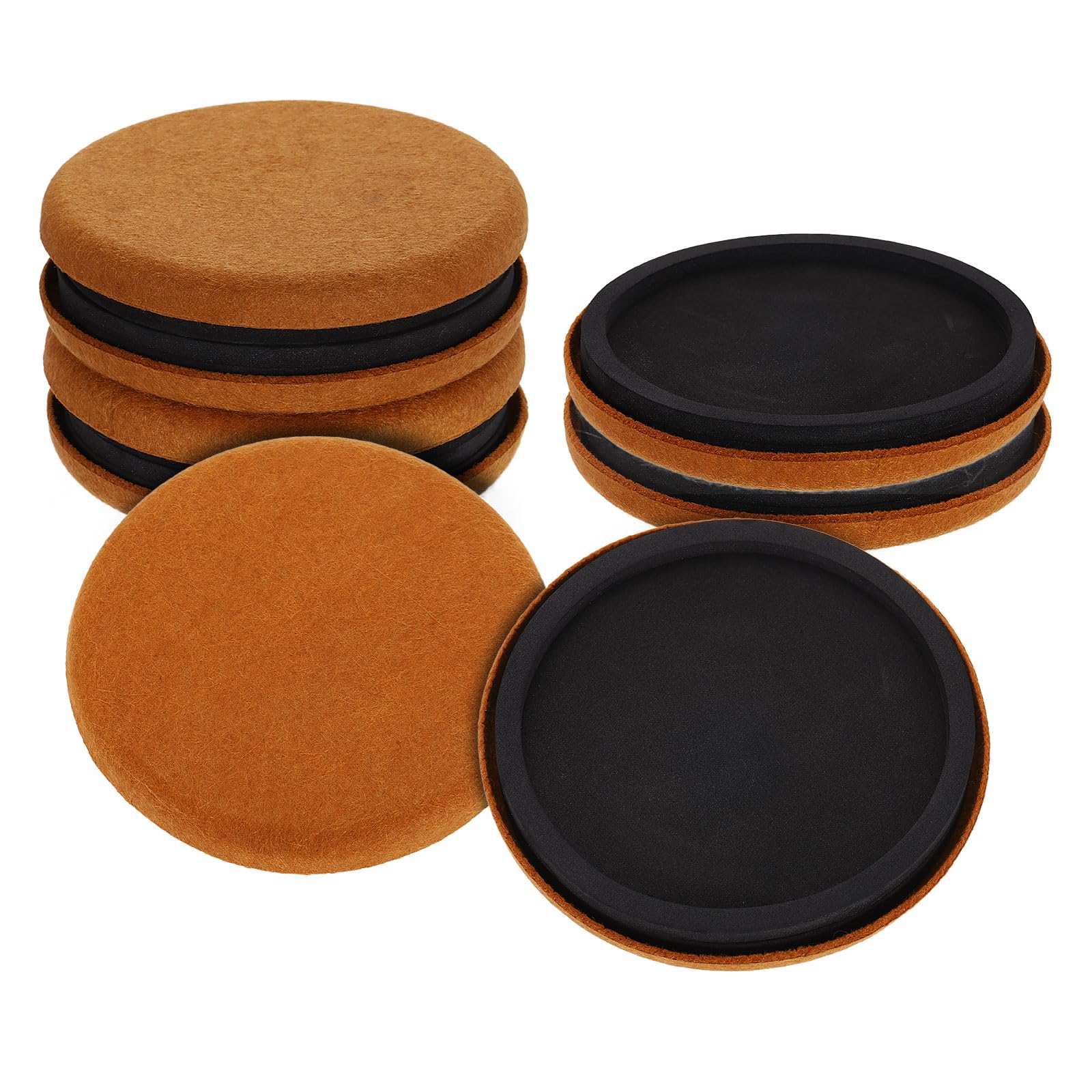 Deslizadores de fieltro para muebles de 4.72 pulgadas, tazas protectoras redondas, 8 uds.