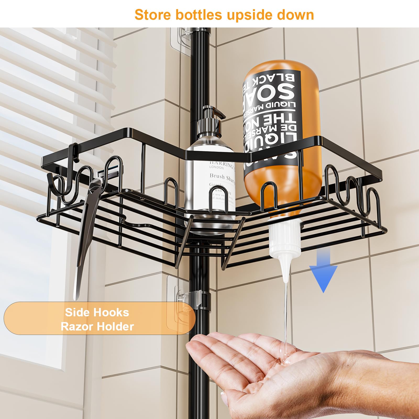 Mensola Angolare Per Doccia, Mensola Per Doccia Senza Foratura Contenitore E Organizzazione Per Il Bagno Adesivi Altamente Adesivi Per Bagno E Cucina Dimensioni 28215 Cm 1 Pz 86324954
