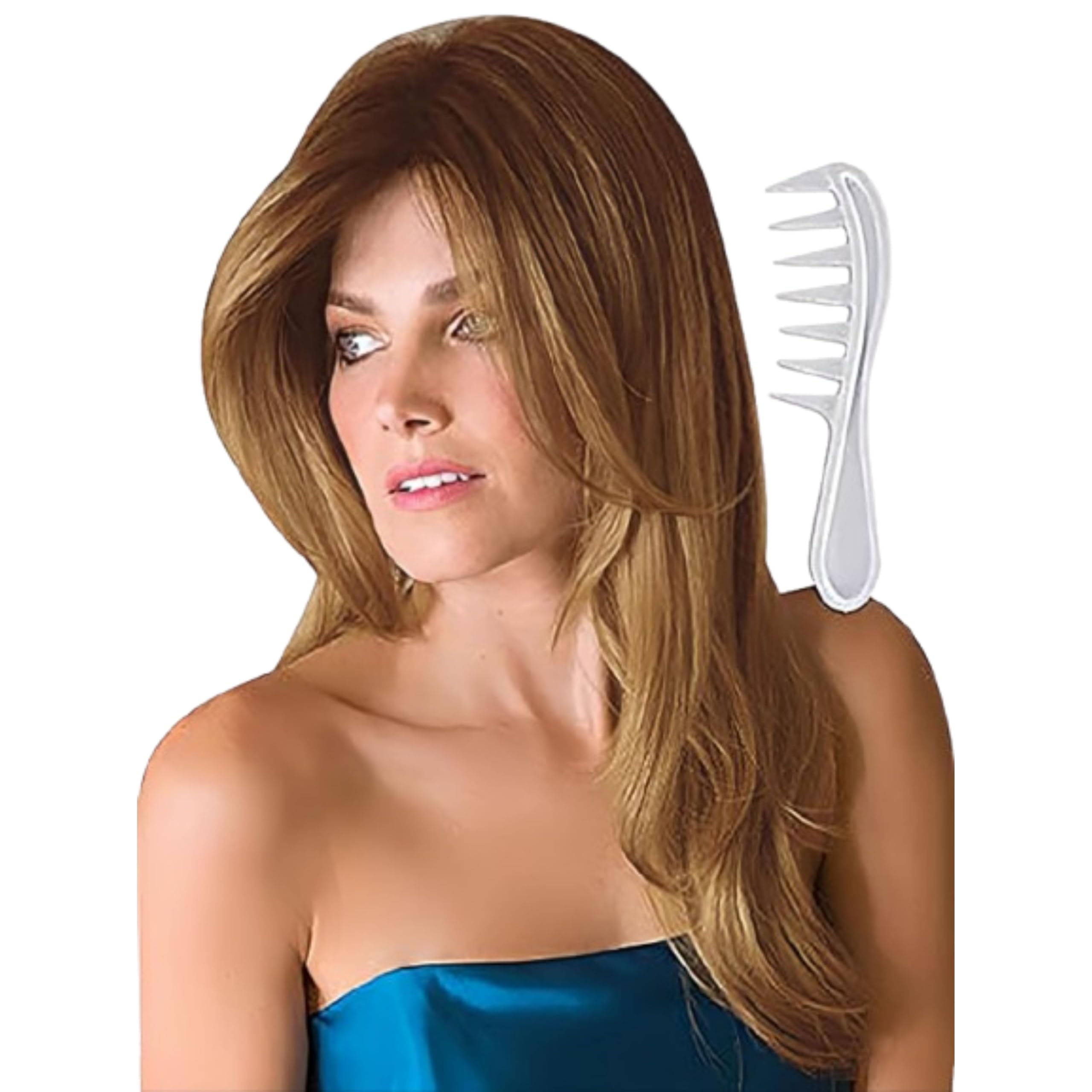 Noriko Angelica Synthetic Wig with Wig Lift Comb - Maple Sugar-R