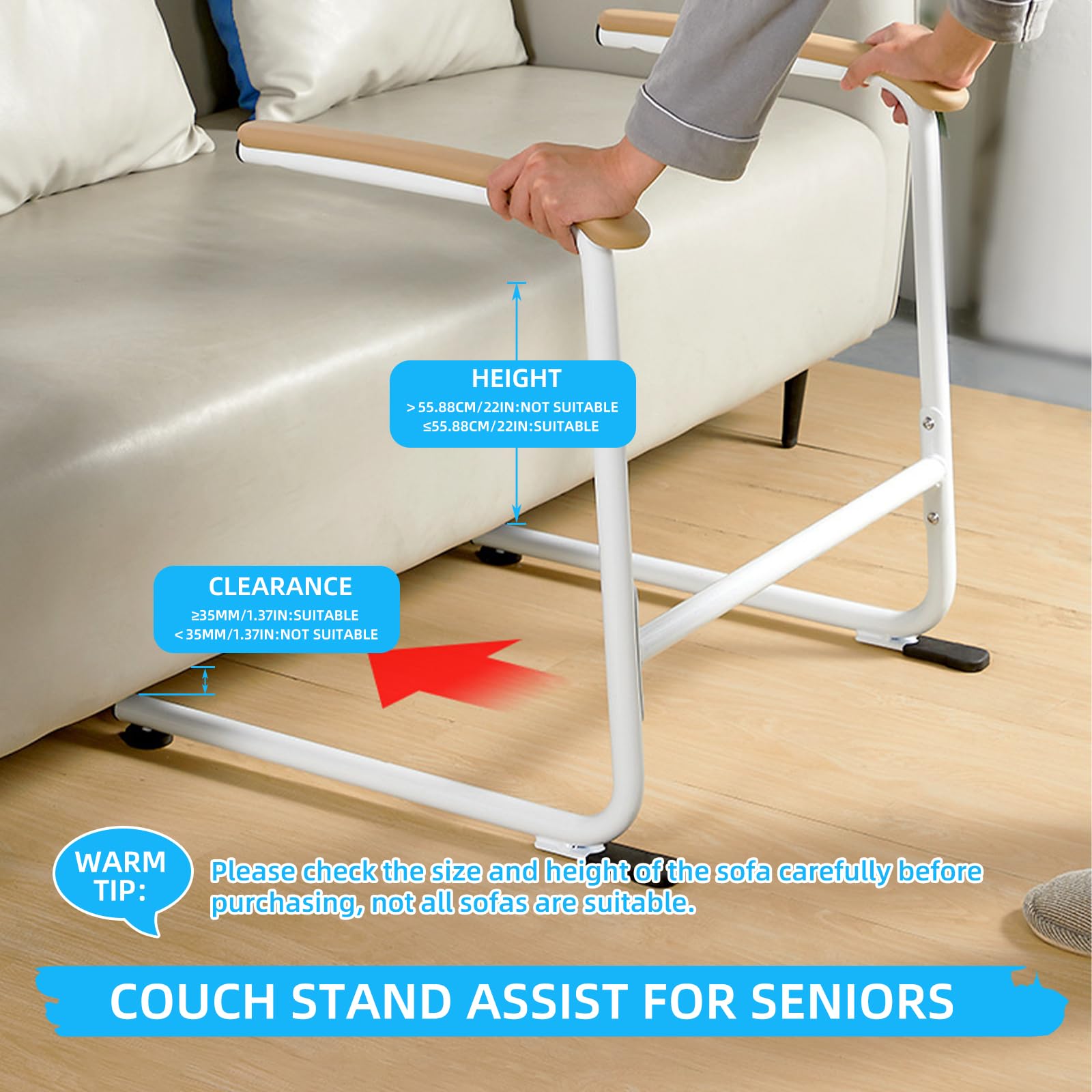 Aide à la mobilité pour personnes âgées, aide au lit, aide au quotidien, aide à la position debout pour adultes, aide à la mobilité, rampe de lit, barrière de protection contre les chutes, lit de soin
