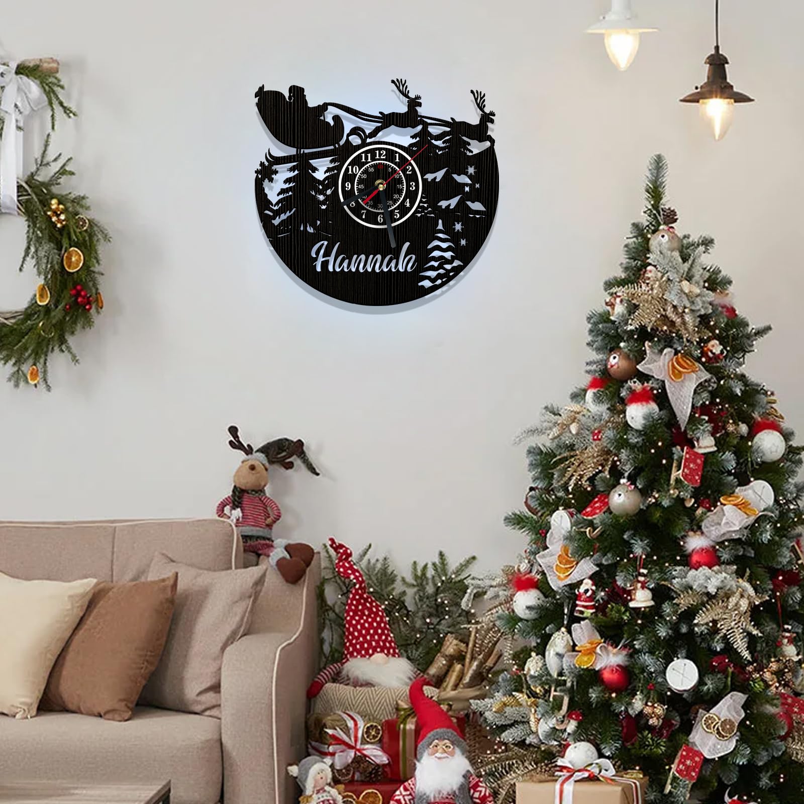 Reloj de Pared Personalizado con Forma de Corazón de Acrílico - Reloj de Pared con Nombre para Decoración Dulce de Dormitorio - Regalos de San Valentín para Amante, Novia, Novio, Esposa, Esposo