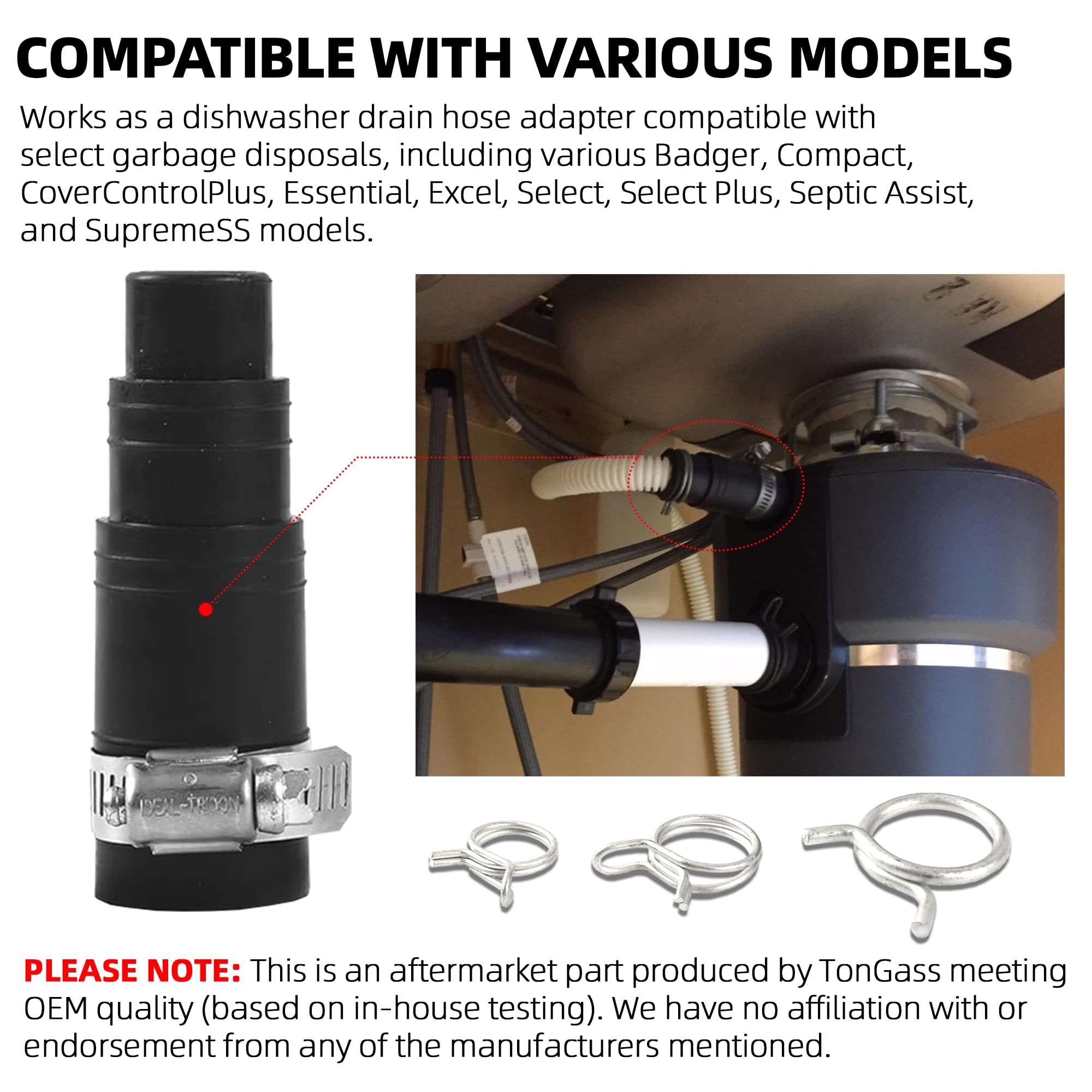 Snapklik.com : TonGass DWC-00 Dishwasher Connector Kit Compatible