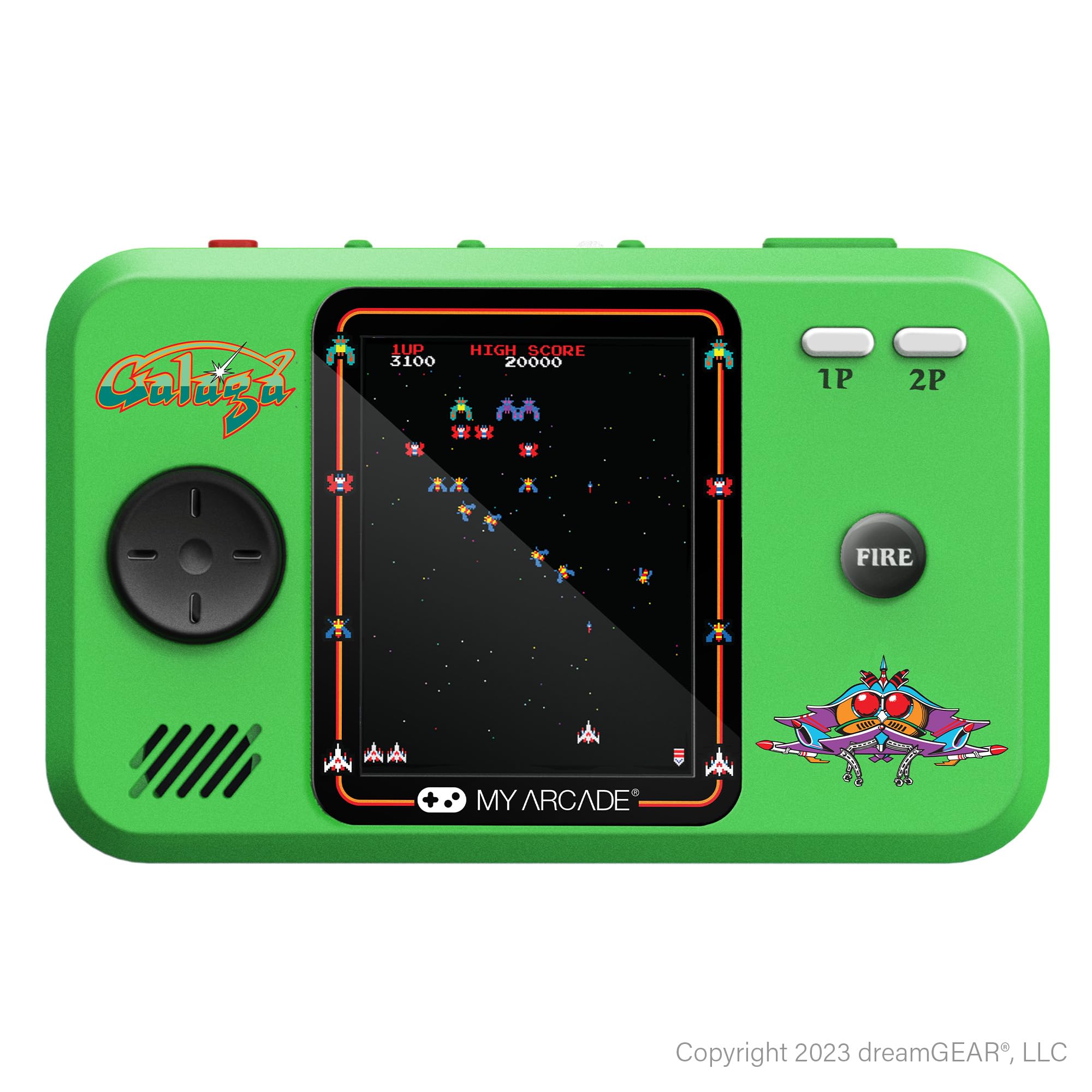 MY ARCADE - DGUNL-7145 Galaga Pocket Player Pro Portable Game System with Carrying Case