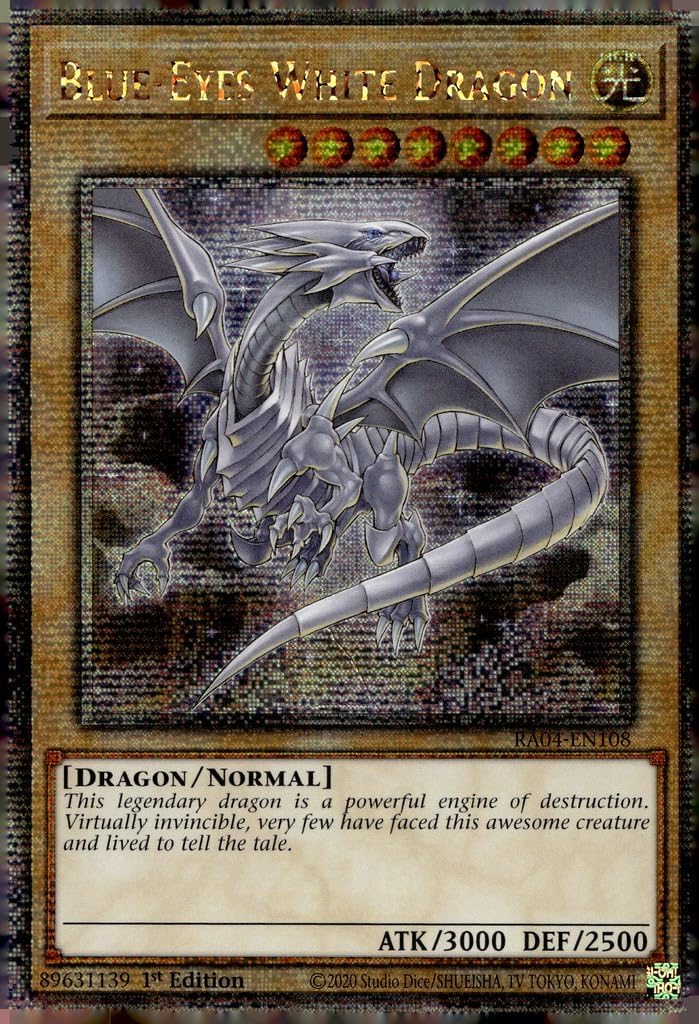 Blue-Eyes White Dragon (8th Art) (Quarter Century Secret Rare) - RA04-EN108 - Quarter Century Secret Rare - 1st Edition